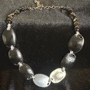 Chic Black and Silver Women's Necklace